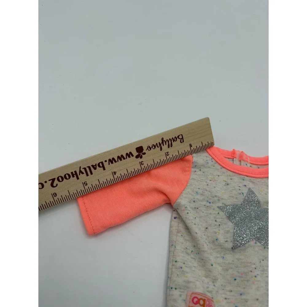 Our Generation Doll Shirt‎ Gray Pink Coral Star